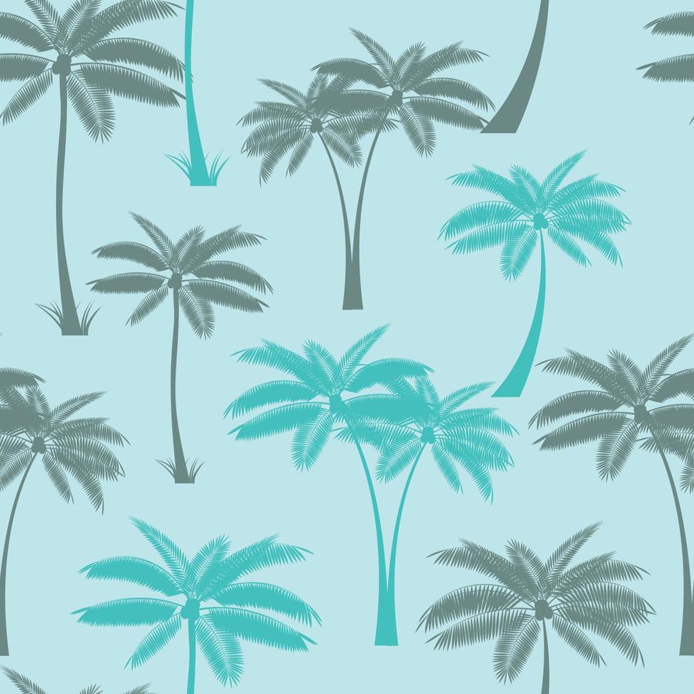 Palm Leaf Seamless Pattern Background Vector Illustration