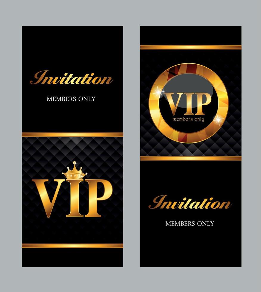 VIP Members Card Vector Illustration