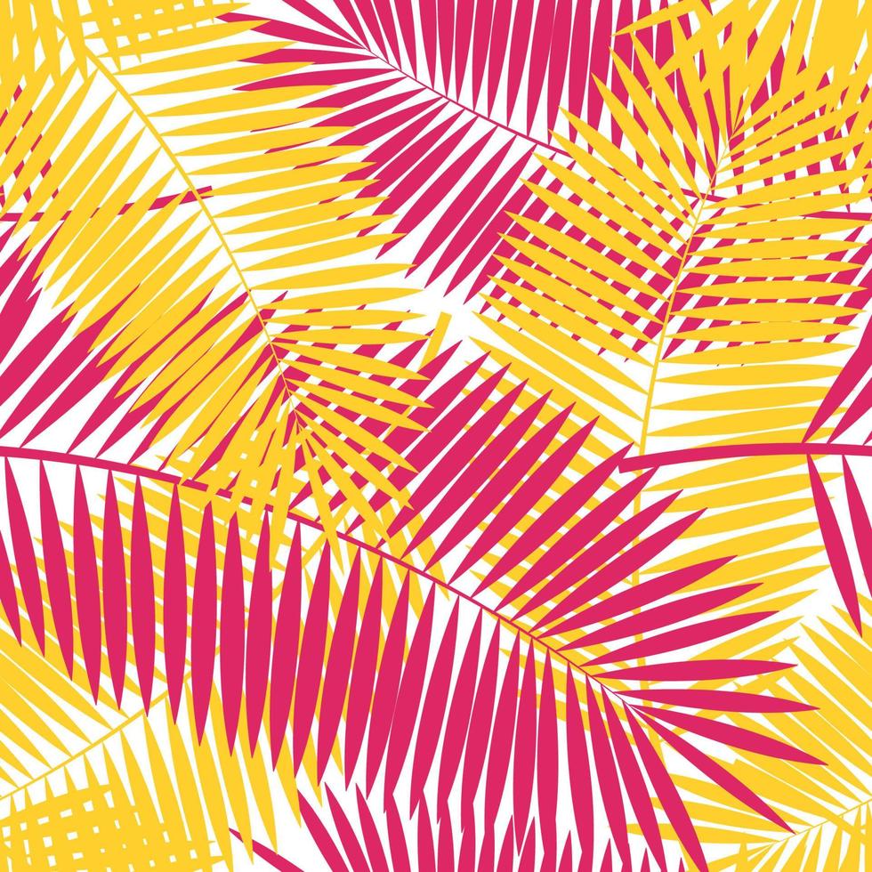 Palm Leaf Seamless Pattern Background Vector Illustration