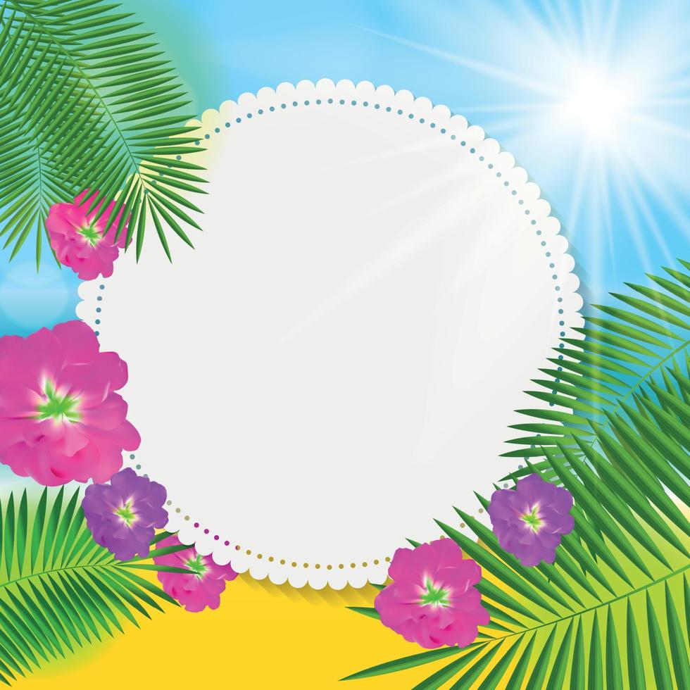 Summer Natural Background Vector Illustration