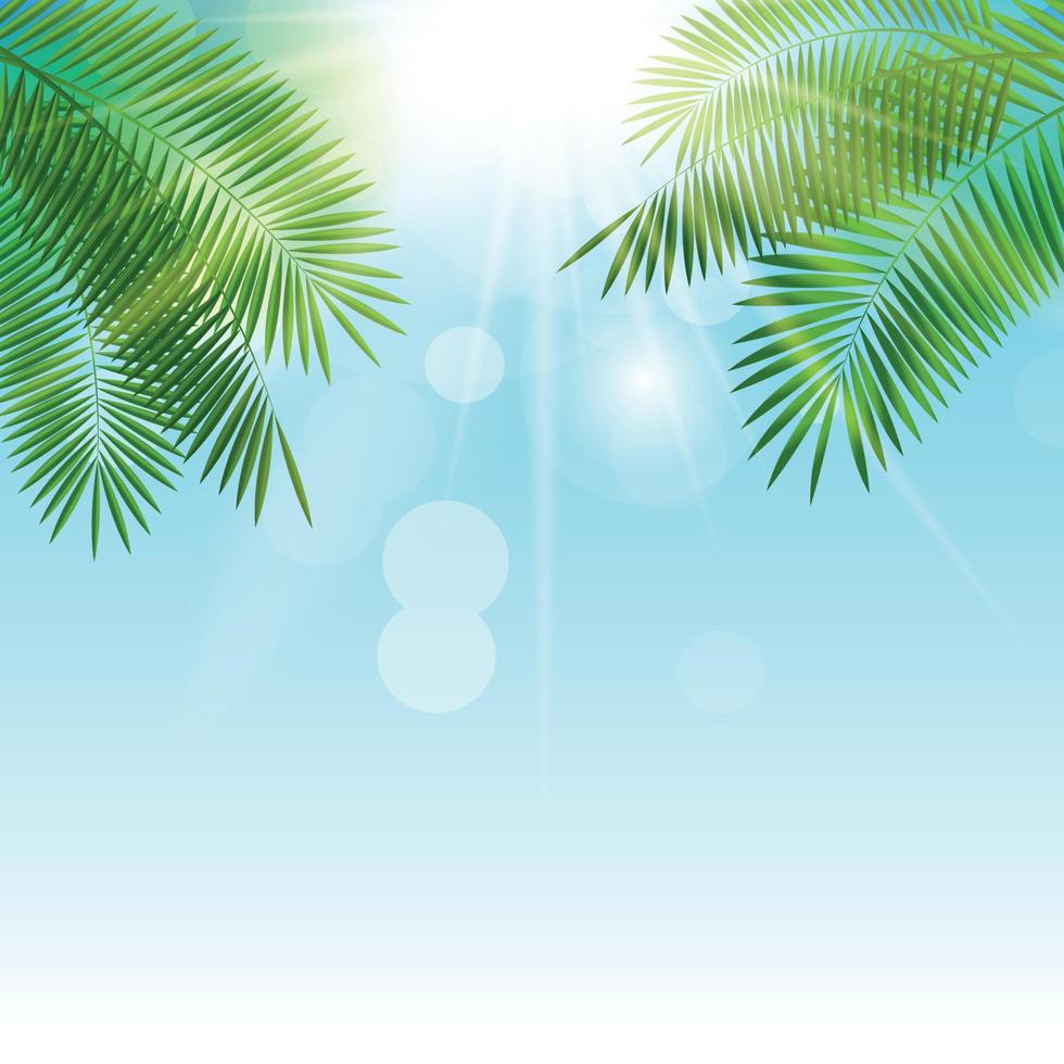 Summer Sunny Natural Background Vector Illustration