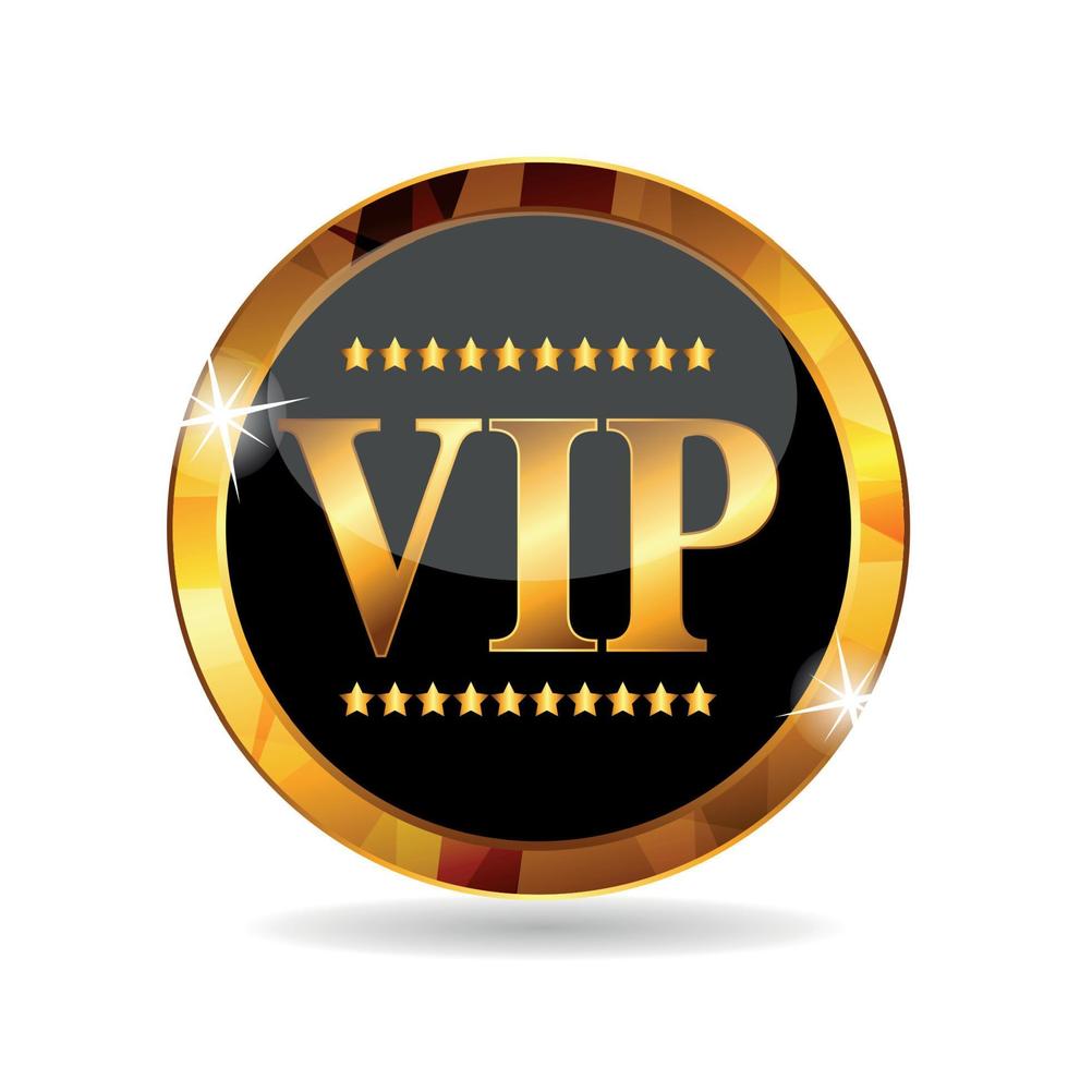 Ilustración de vector de etiqueta de miembros vip