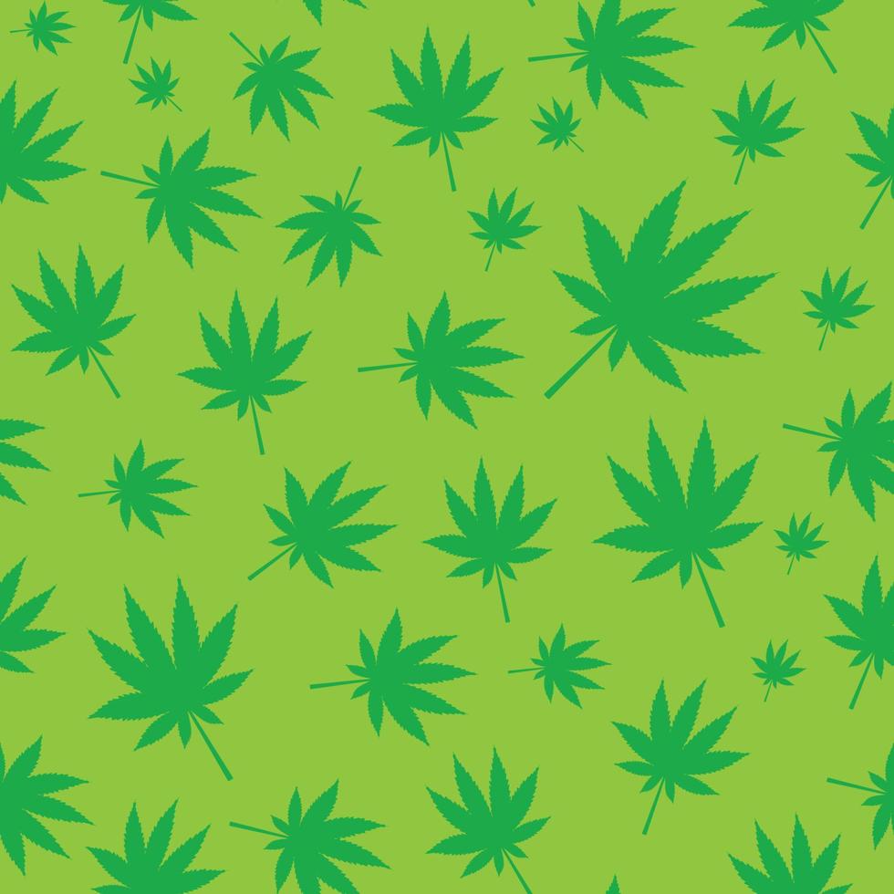 Abstract Cannabis Seamless Pattern Background Vector Illustration