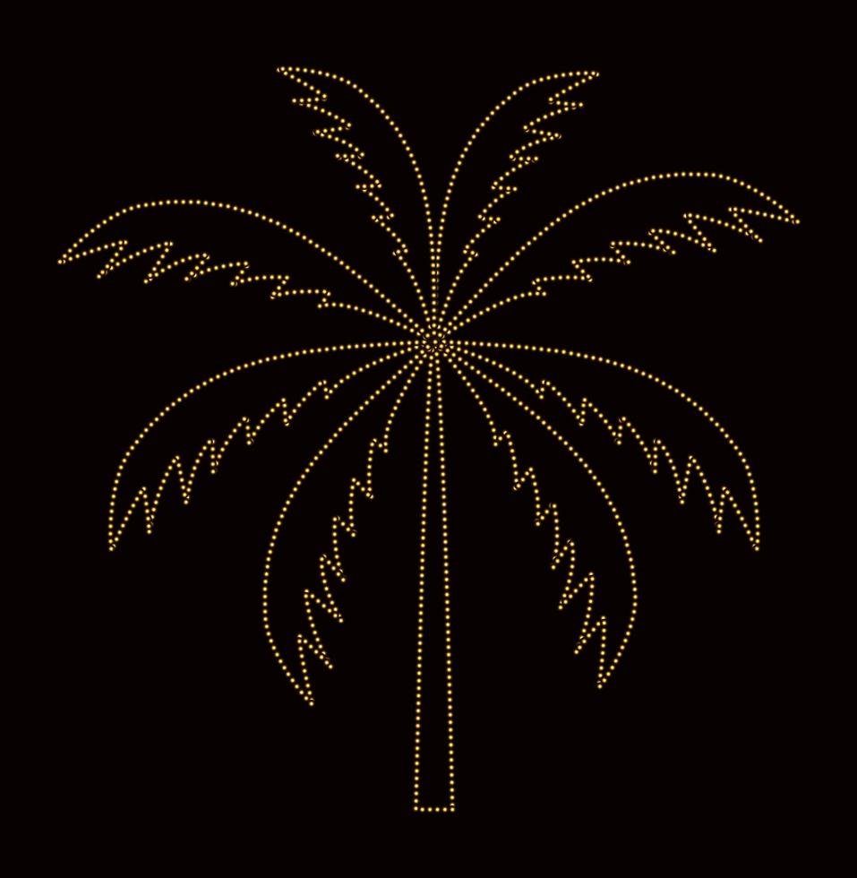 Silhouette of Palm Tree. Vector illustration.