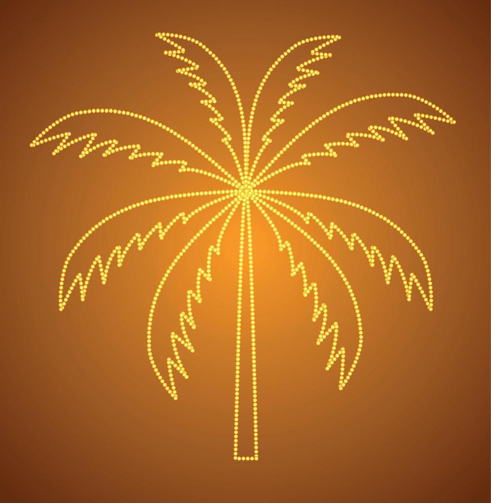 Silhouette of Palm Tree. Vector illustration