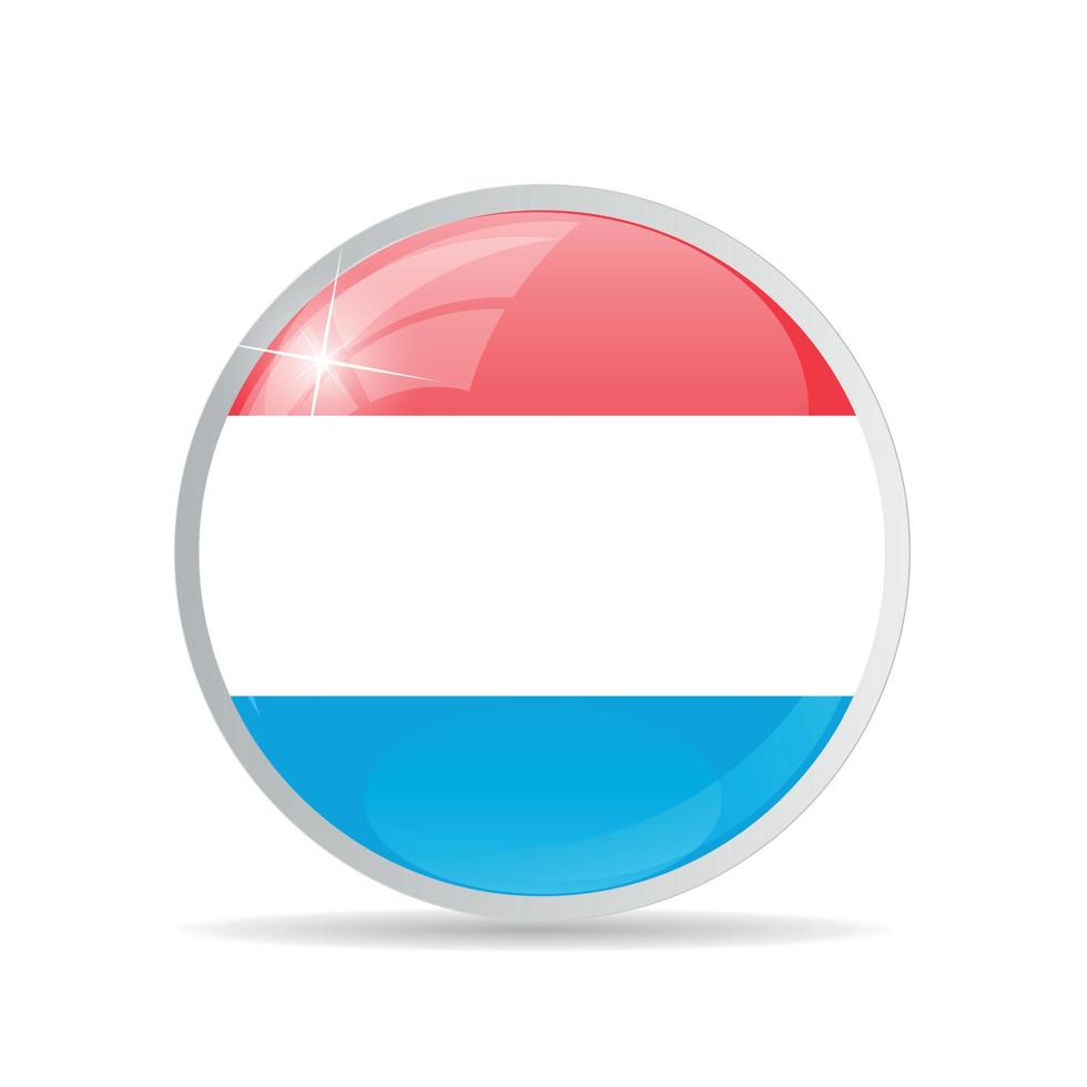 Round Flag Icon Vector Illustration