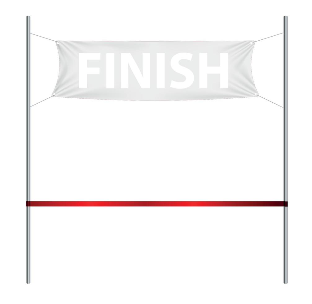 Start white textile banner template.Vector Illustration vector