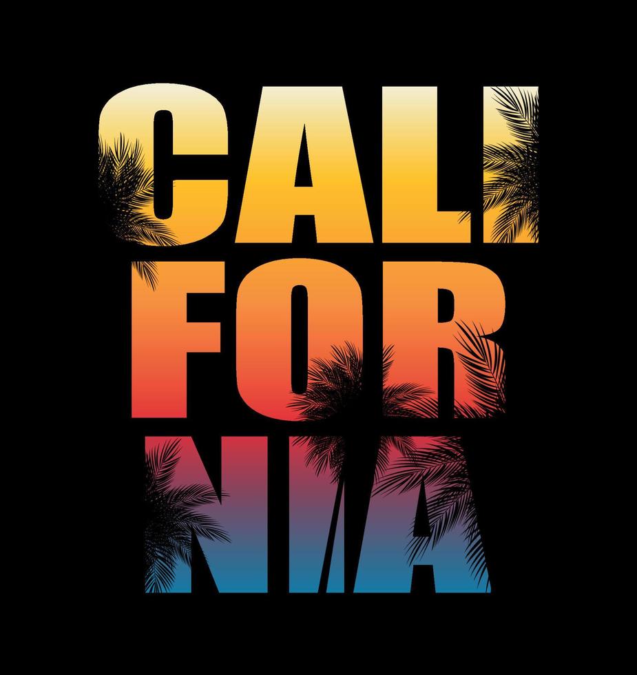 Abstrat California Palm Background Vector Illustration