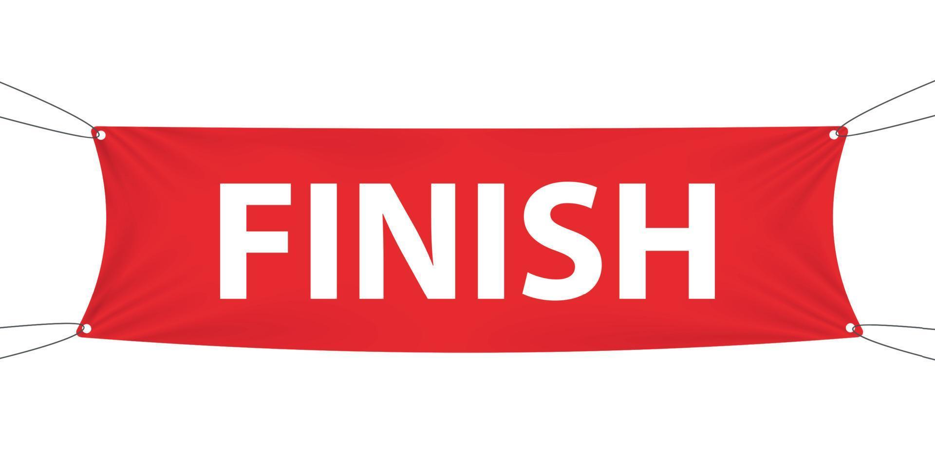 Finish red textile banner template.Vector Illustration vector