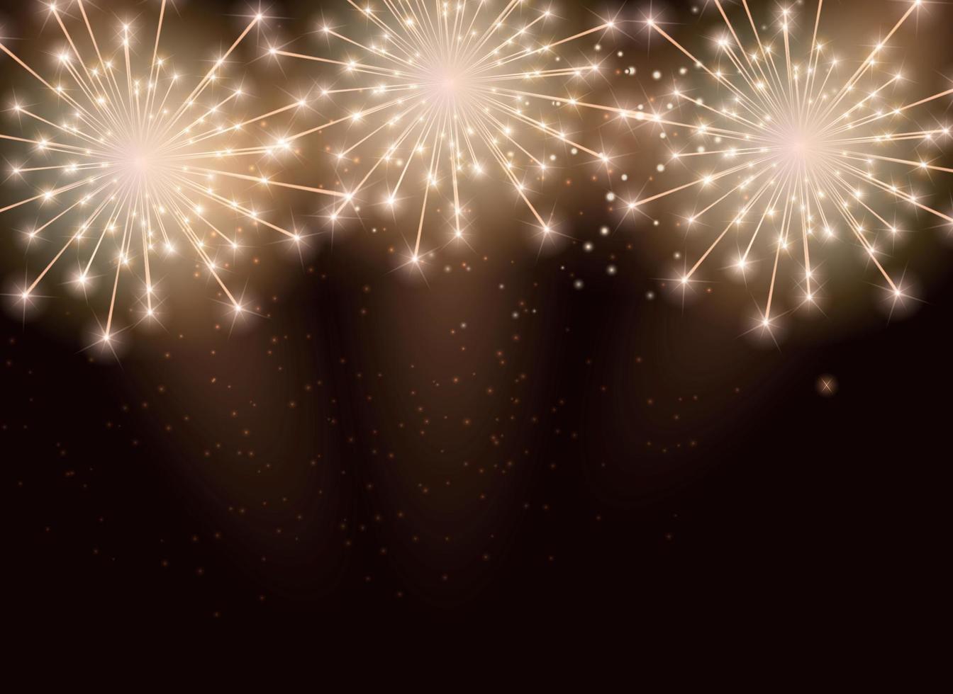 Glossy Fireworks Background Vector Illustration