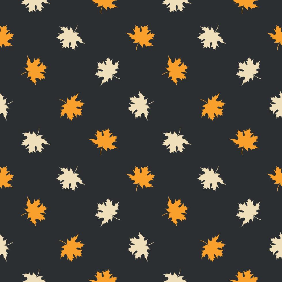 Abstract Vector Illustration Seamless Pattern Background with Falling Autumn Leaves