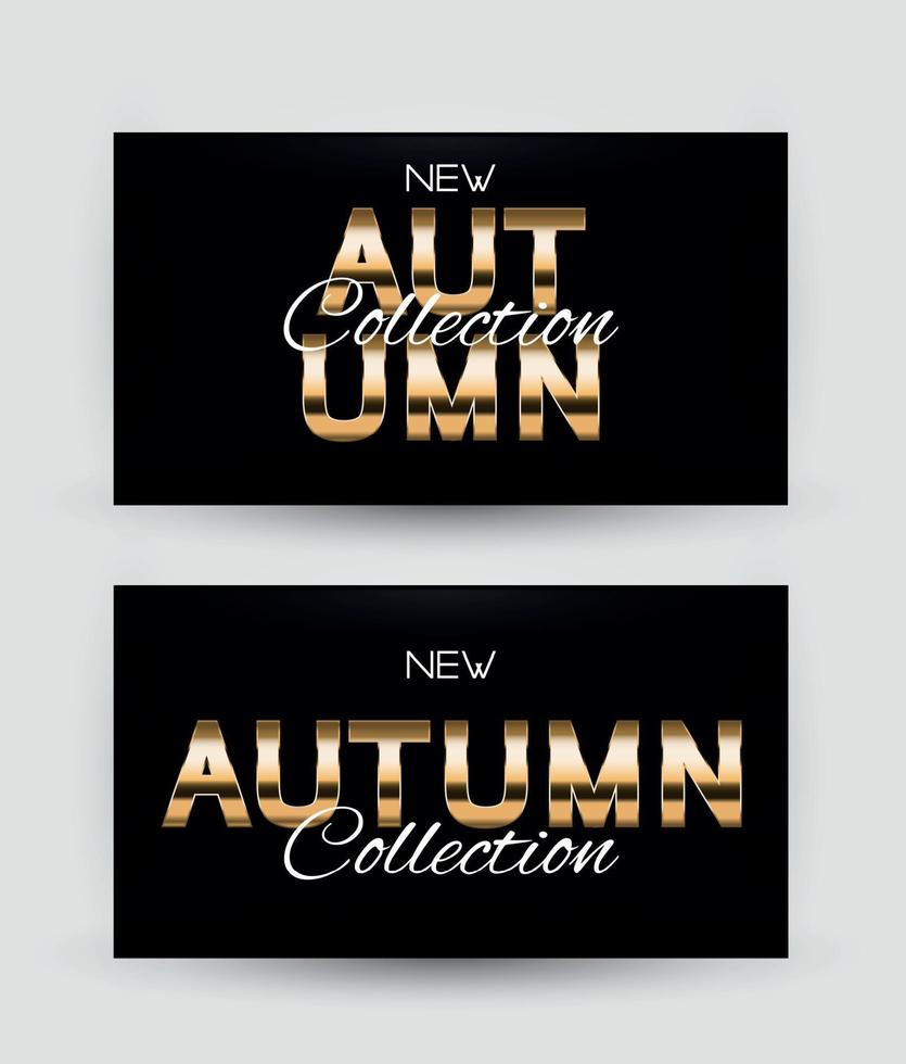 New Autumn Collection Card Template Vector Illustration