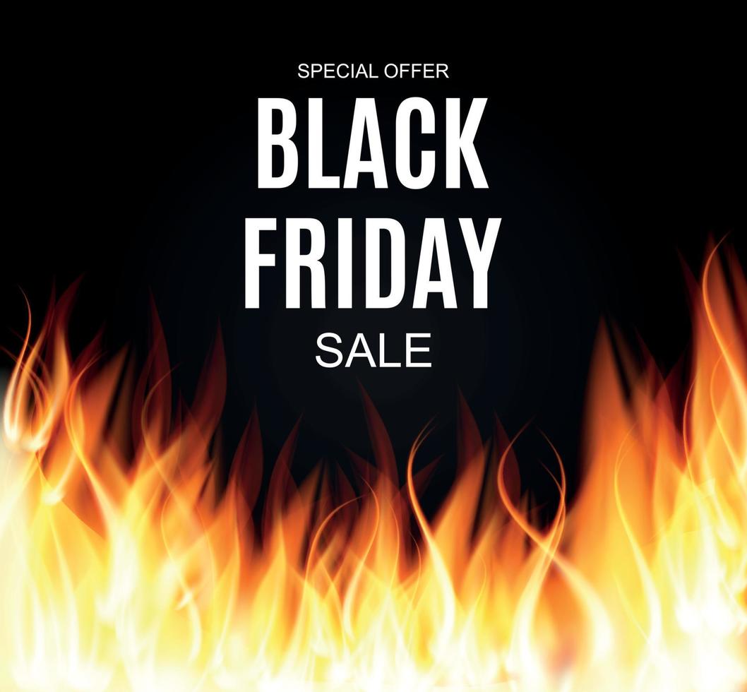 Black Friday Sale Inscription Banner Design Template. Vector illustration