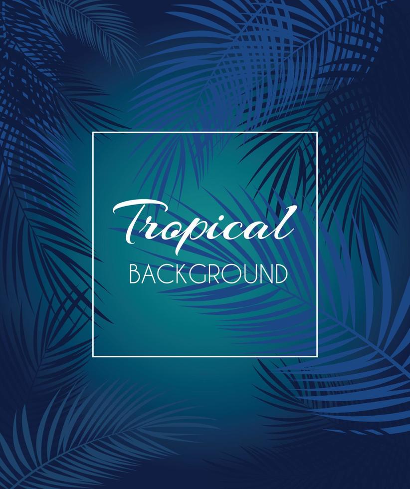 hermoso fondo tropical de hoja de palma. ilustración vectorial vector