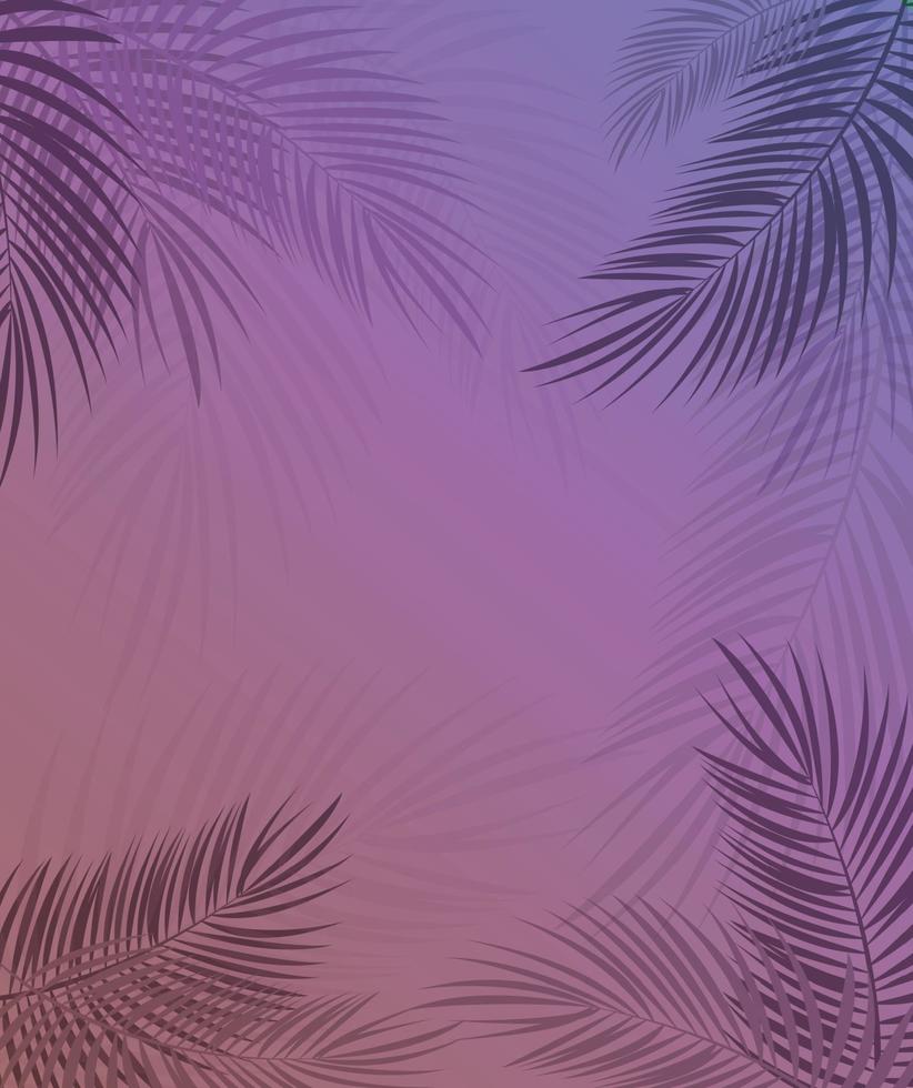 Beautiful Palm Leaf Background. Vector Illustration