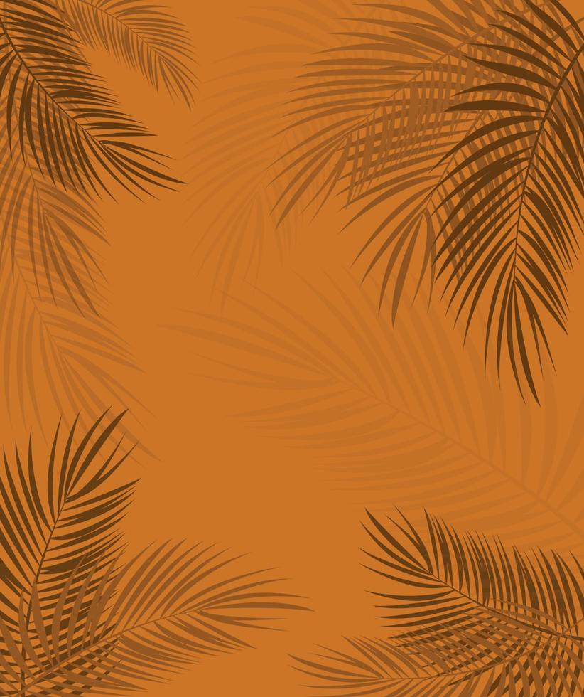 hermoso fondo de hoja de palma. ilustración vectorial vector