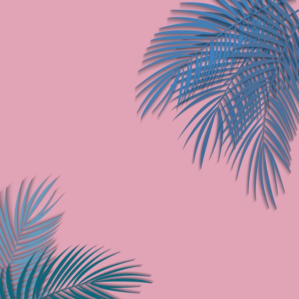 Beautiful Palm Leaf Background. Vector Illustration