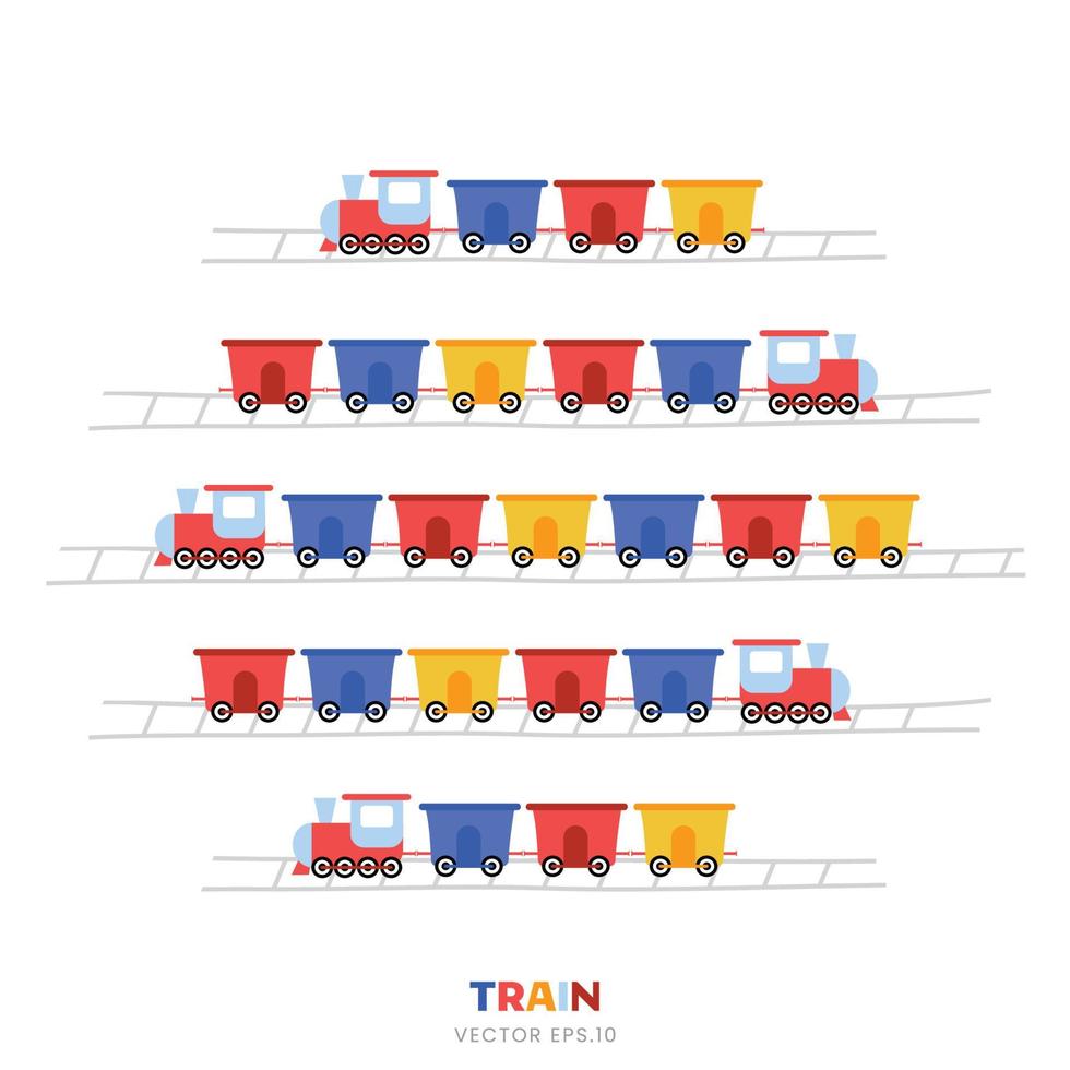 linda ilustración de carro de tren para niños de colores, perfecta para sus necesidades de diseño. vector