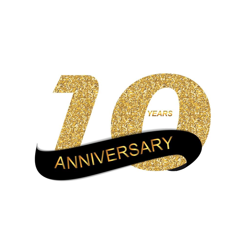 Template Logo 10th Anniversary Vector Illustration