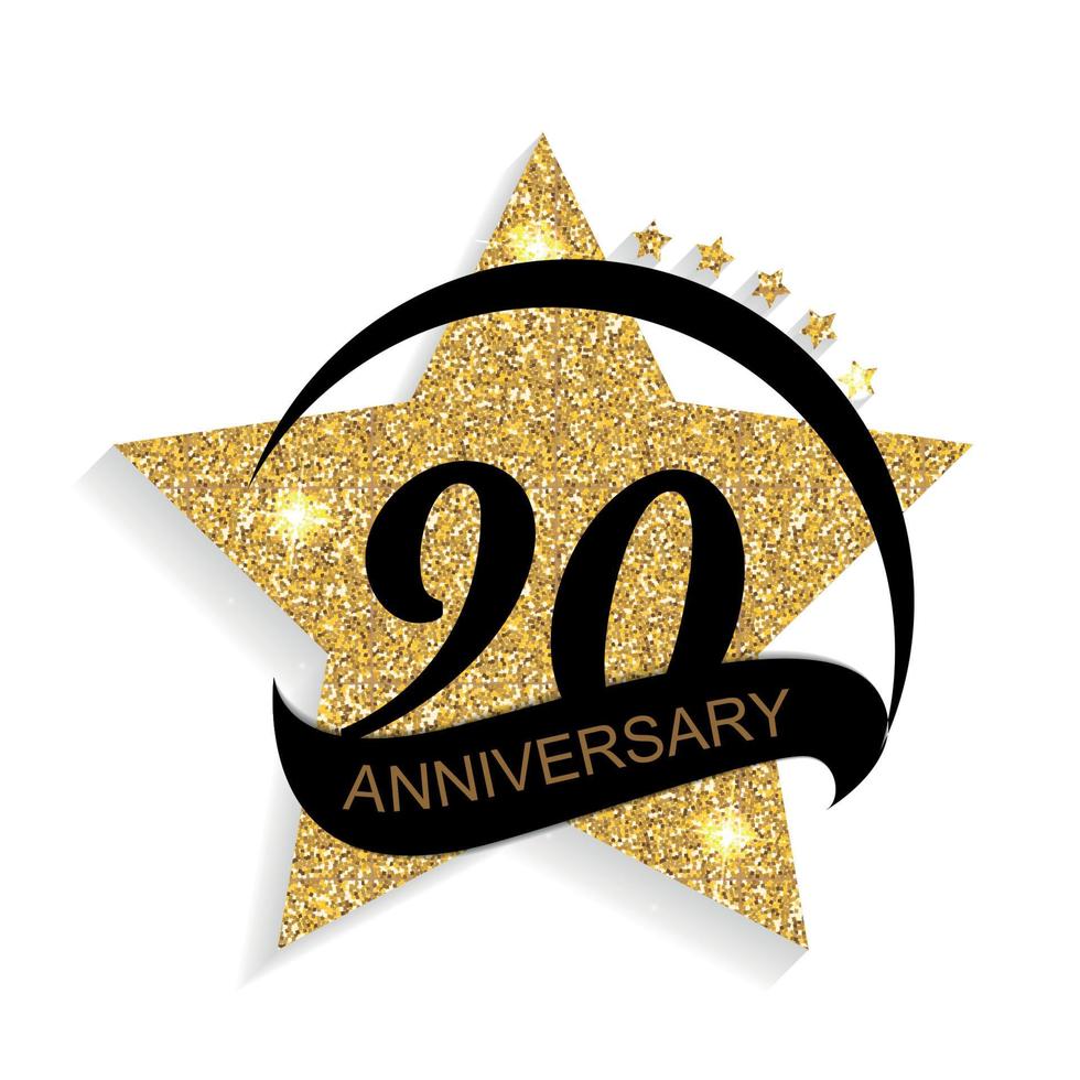 Template Logo 90 Anniversary Vector Illustration