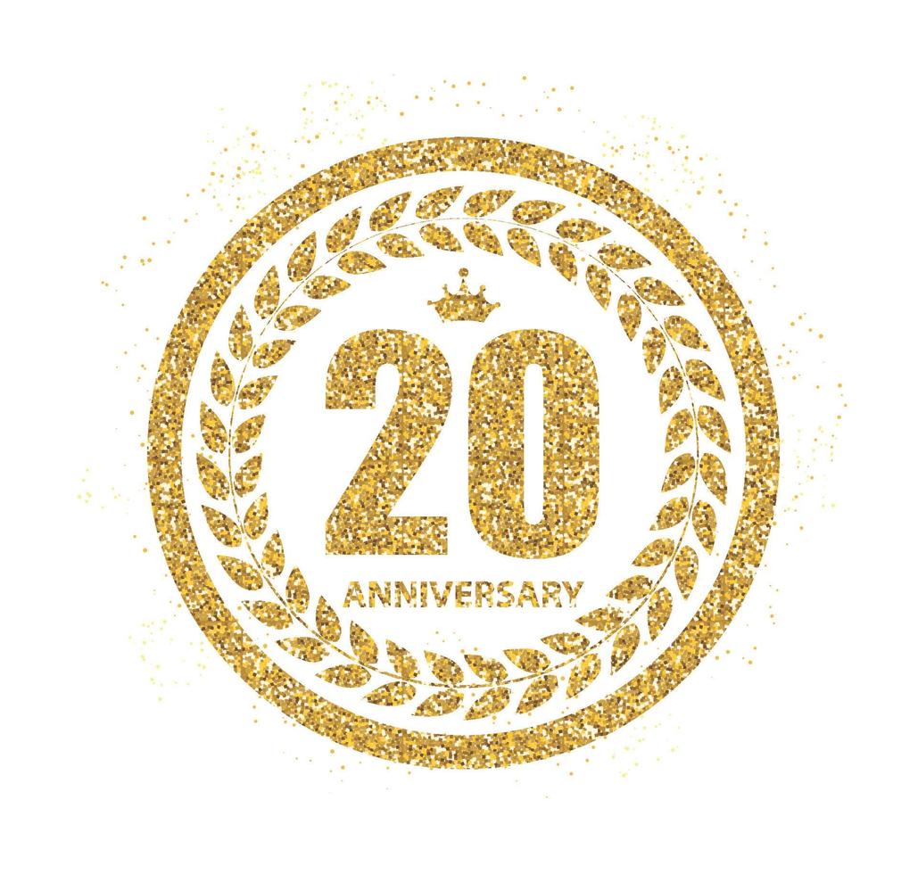 plantilla logo 20 años aniversario vector illustration