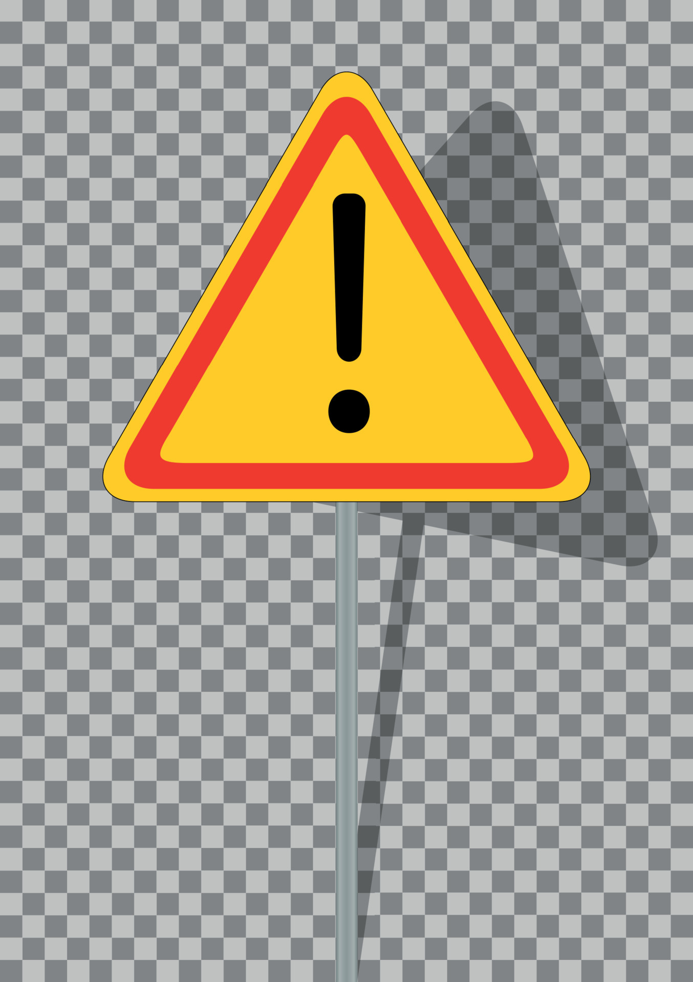 Road signs. Orange Badge guardrails on transparent background. Vector