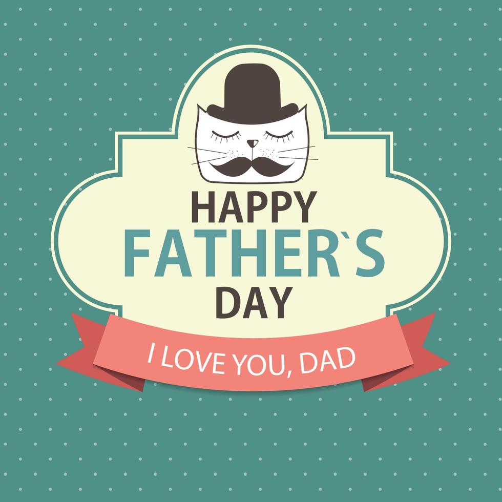 Happy Father Day Poster Card Background Vector Illustration