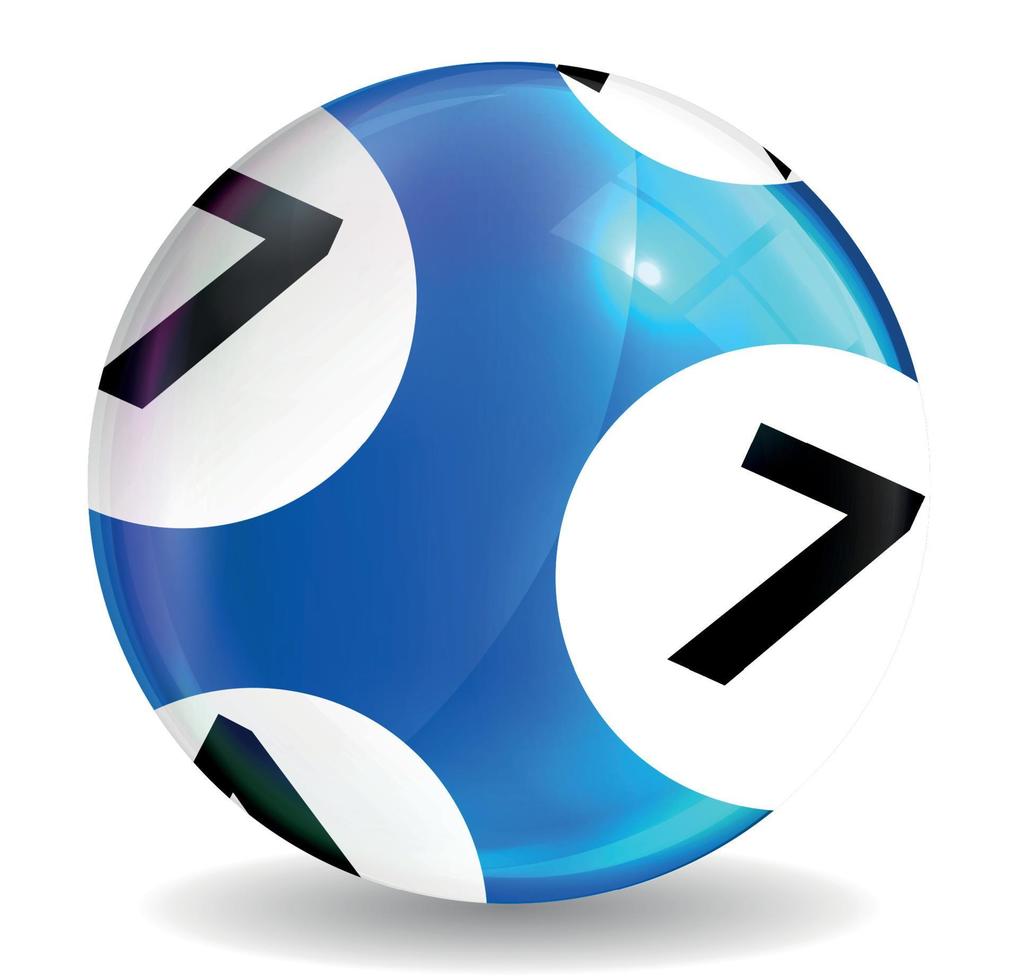 Victory Ball for the game of lottery. Jack pot. Vector Illustration.