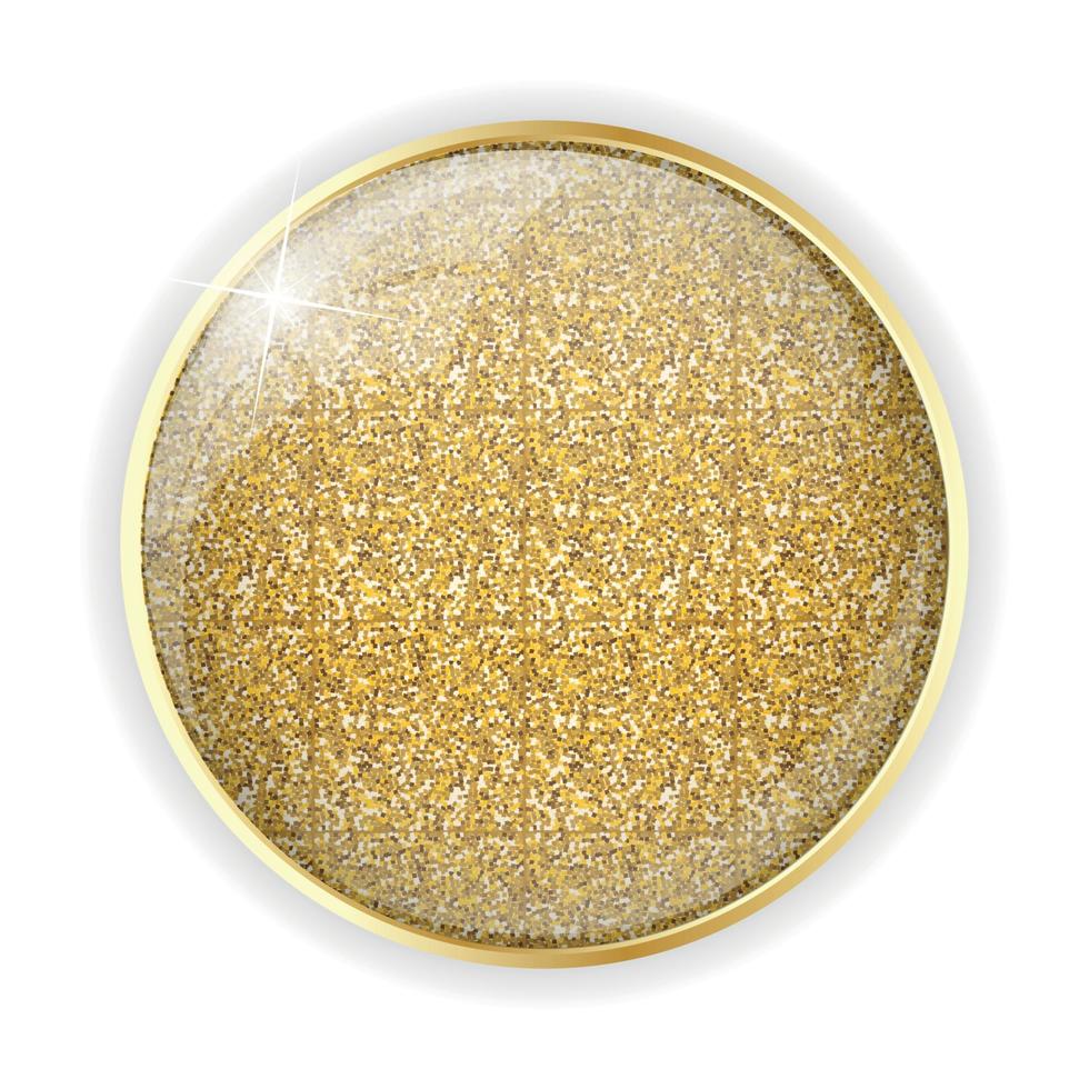 Golden Glossy Application Icon Template Vector Illustration