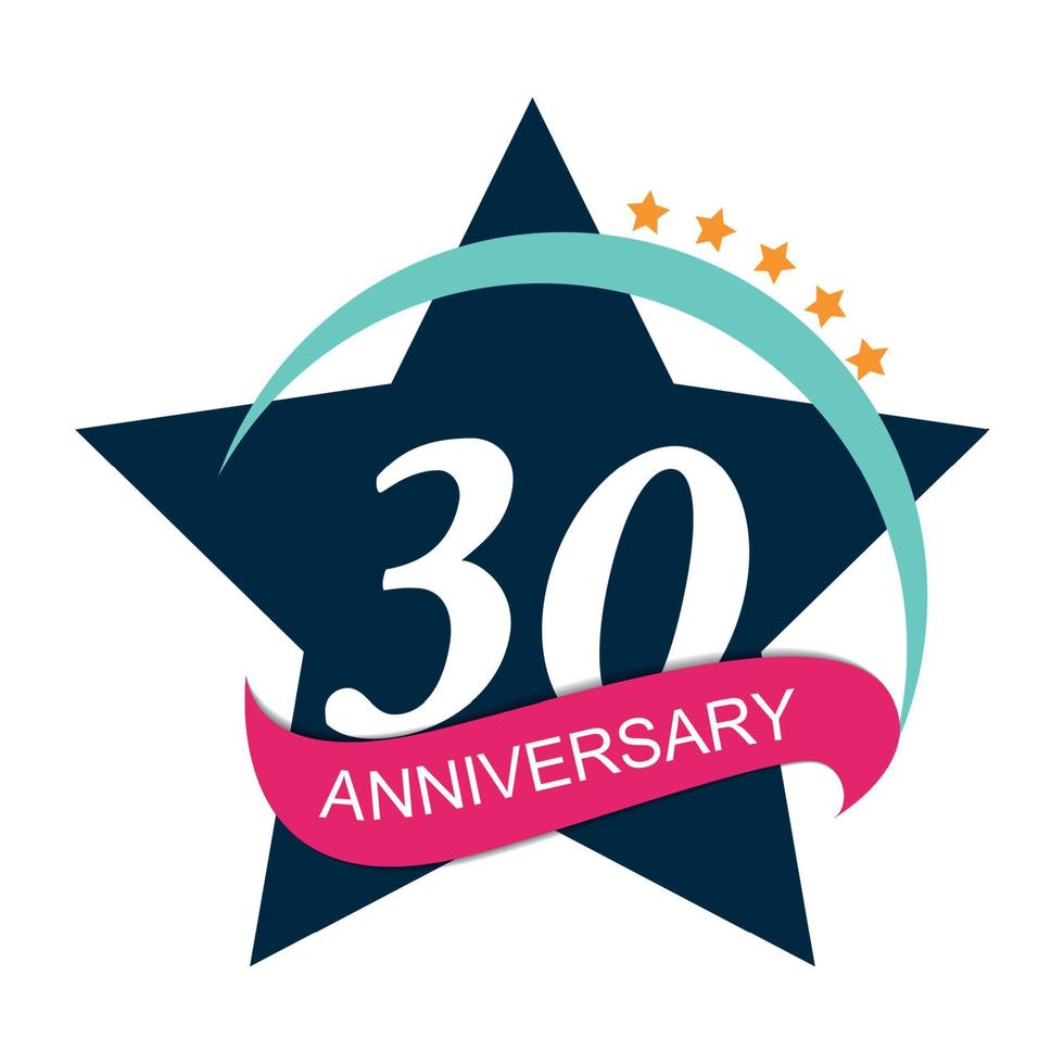 Template Logo 30 Anniversary Vector Illustration