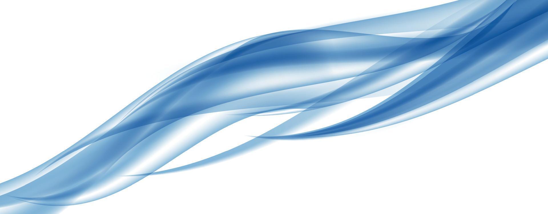 Abstract Blue Wave Set on Transparent  Background. Vector Illustration