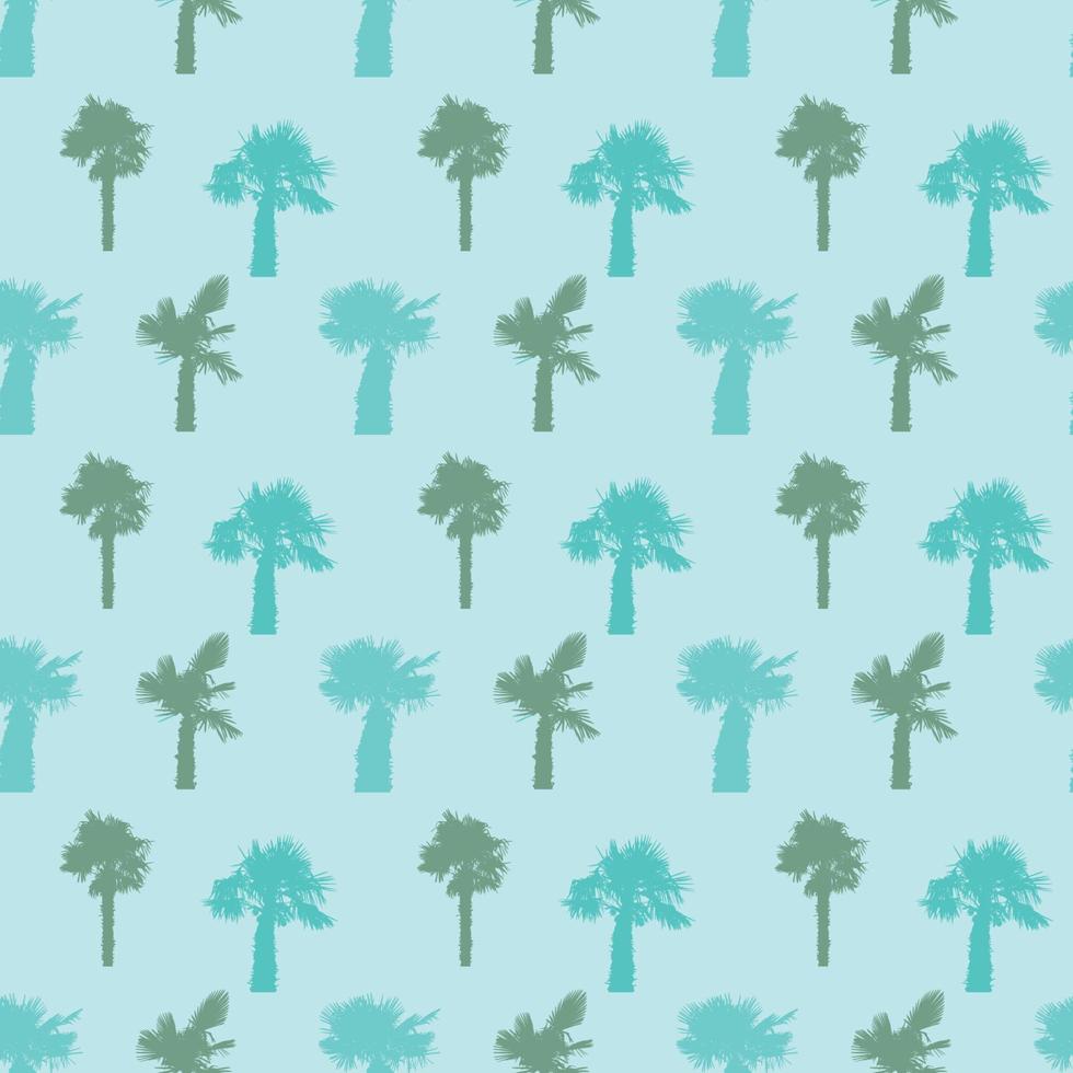 Palm Tree Seamless Pattern Vector Illustration.