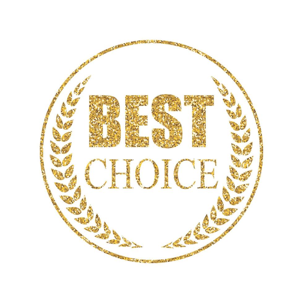 Best Choice Art Golden Medal Icon Sign vector