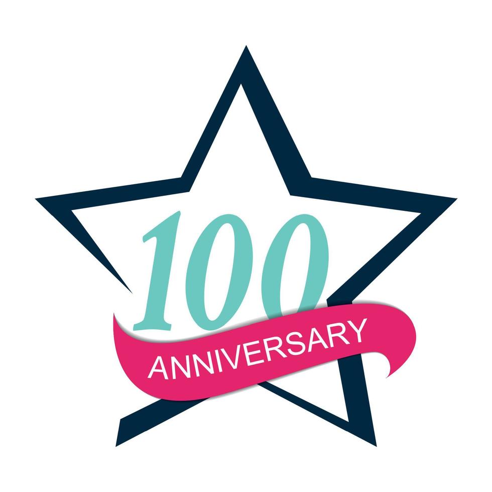 Template Logo 100 Anniversary Vector Illustration