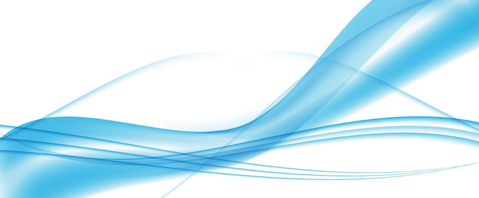 Abstract Blue Wave Set on Transparent  Background. Vector Illustration