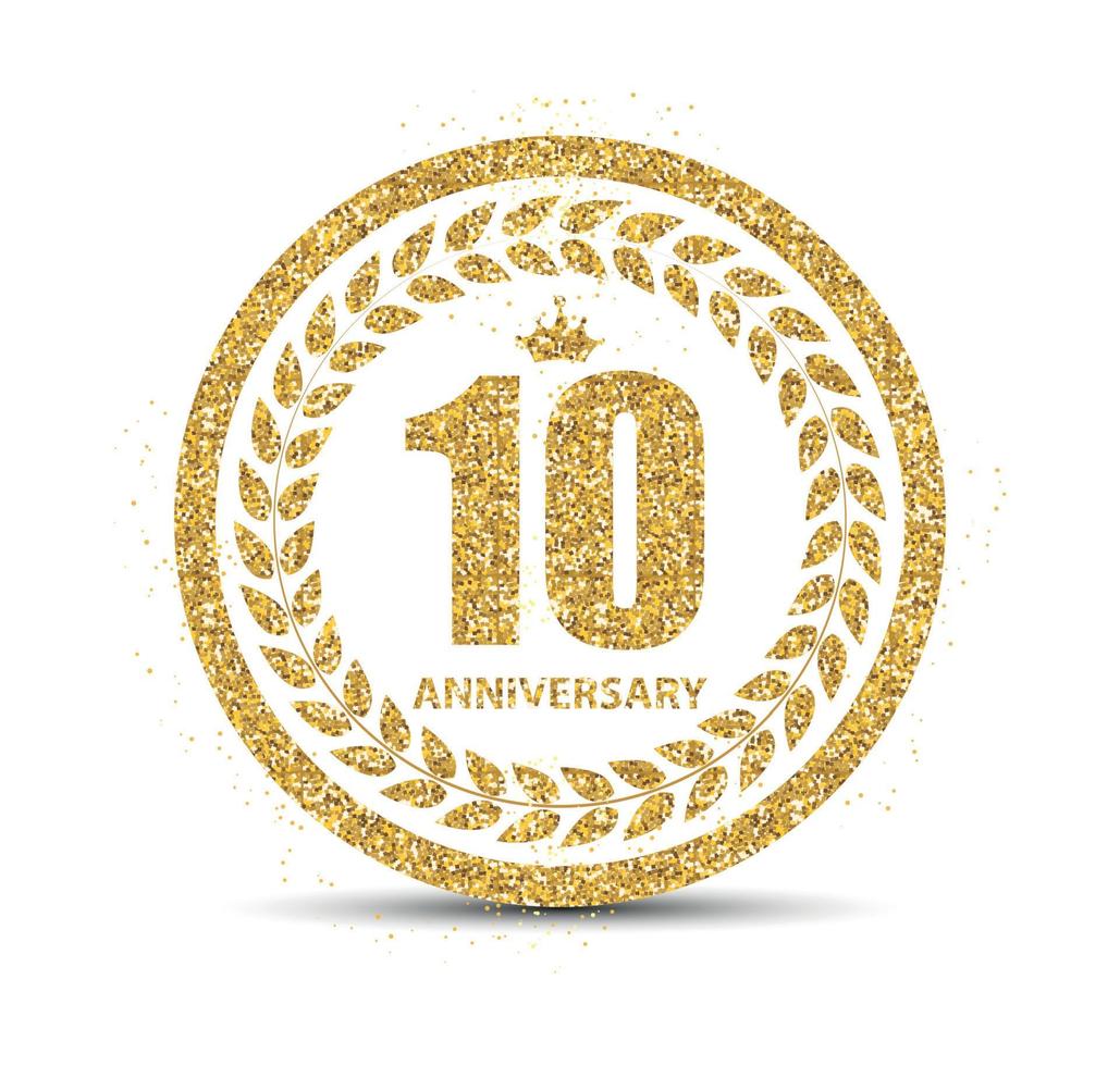 Template Logo 10 Years Anniversary Vector Illustration