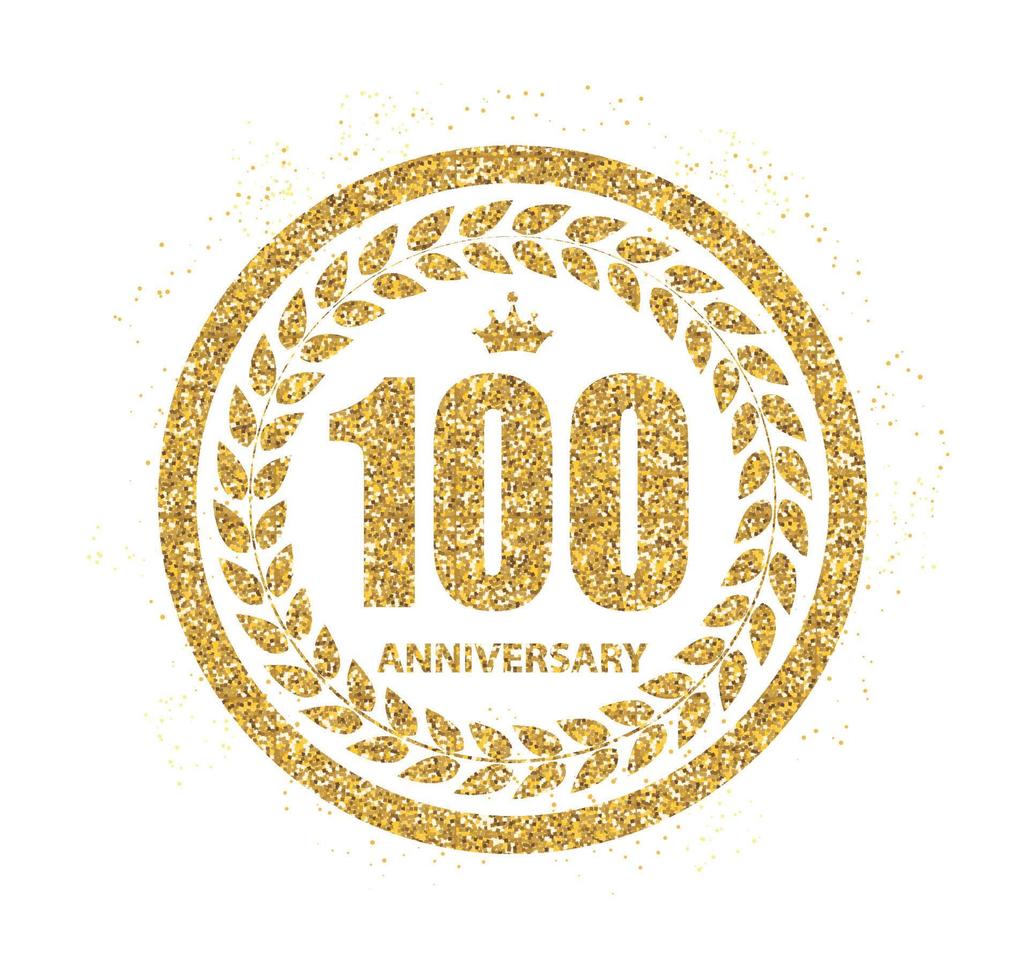 Template Logo 100 Years Anniversary Vector Illustration
