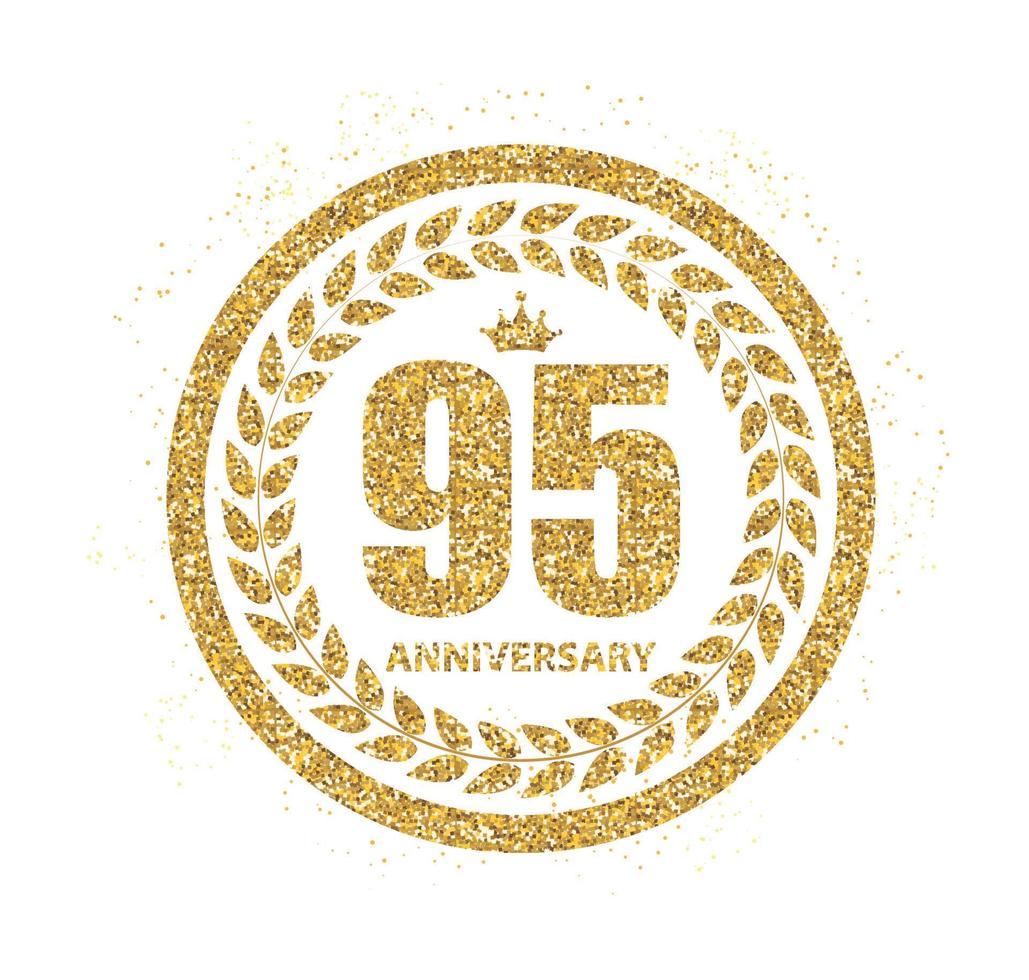 Template Logo 95 Years Anniversary Vector Illustration