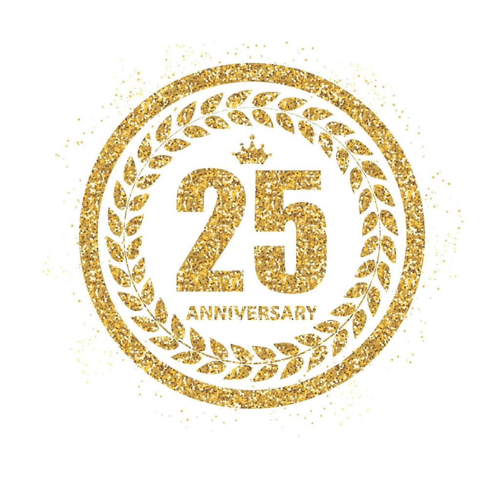 Template Logo 25 Years Anniversary Vector Illustration