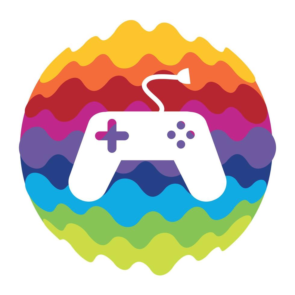 Game and Fun Rainbow Color Icon for Mobile Applications and Web Vector Illustration