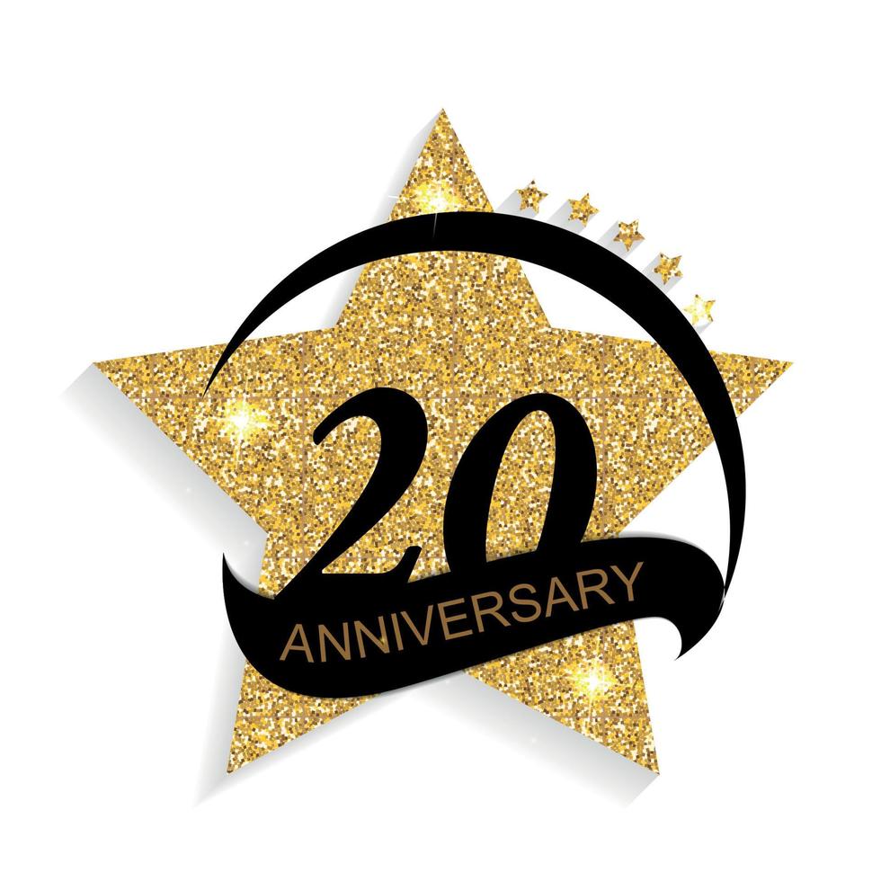 Template Logo 20 Anniversary Vector Illustration