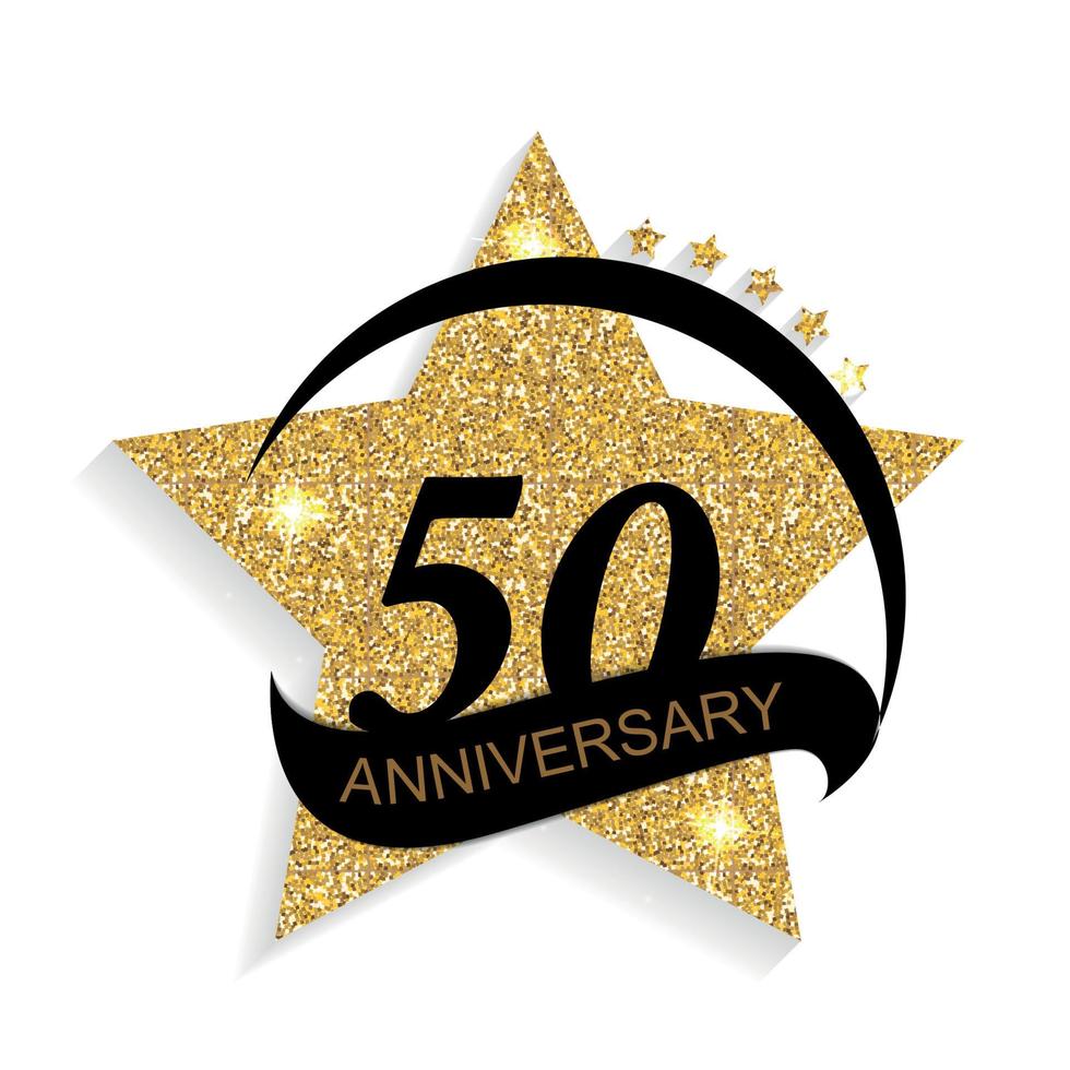 Template Logo 50 Anniversary Vector Illustration