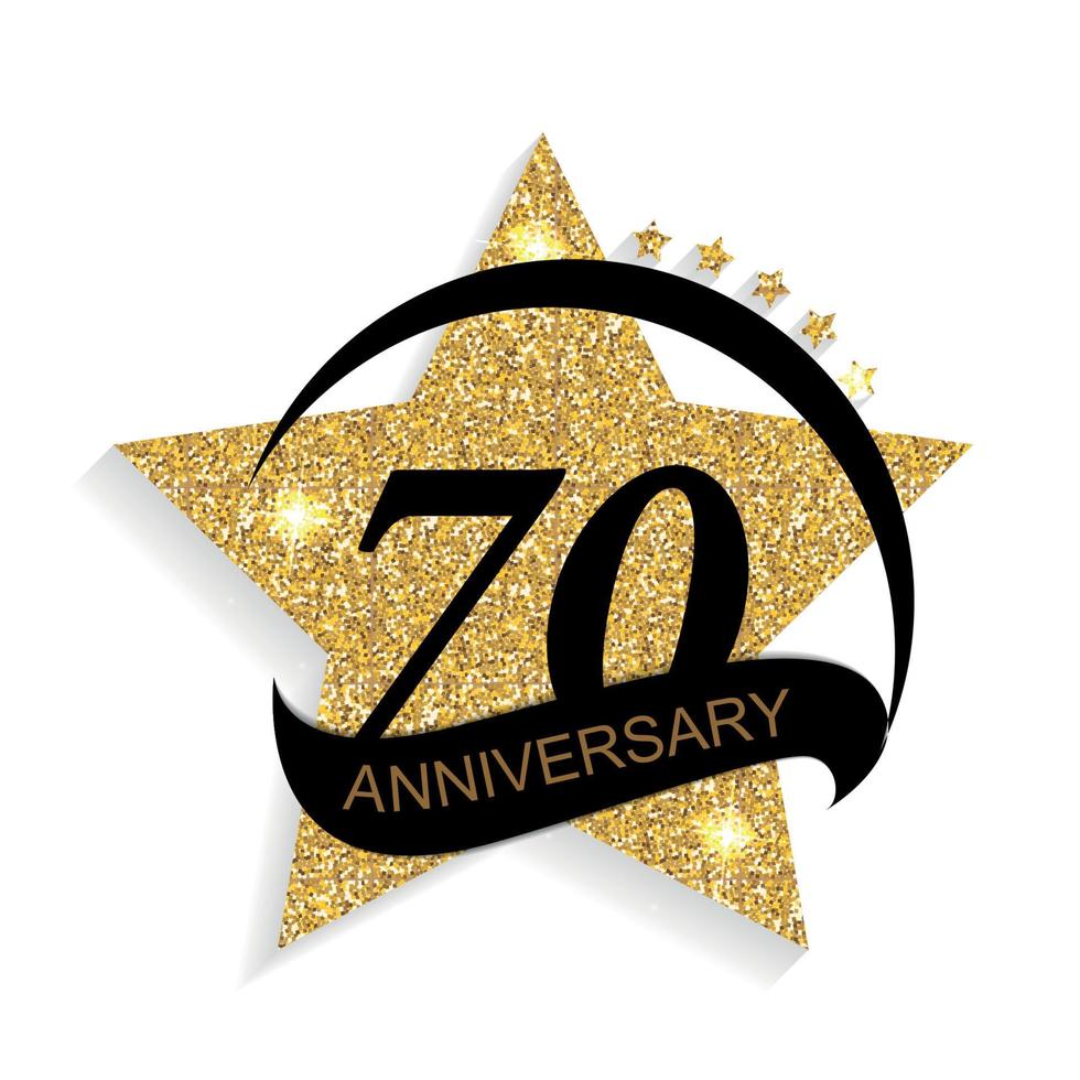 Template Logo 70 Anniversary Vector Illustration