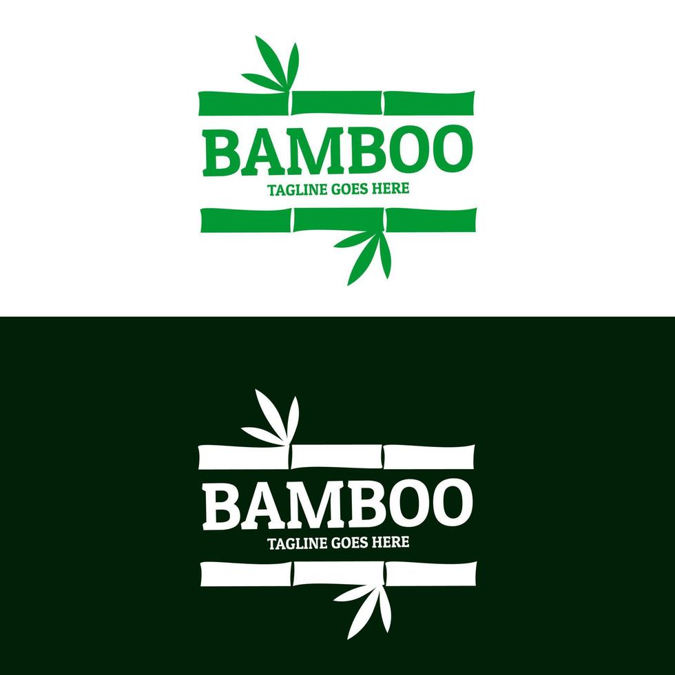 Bamboo logo, green bamboo vector