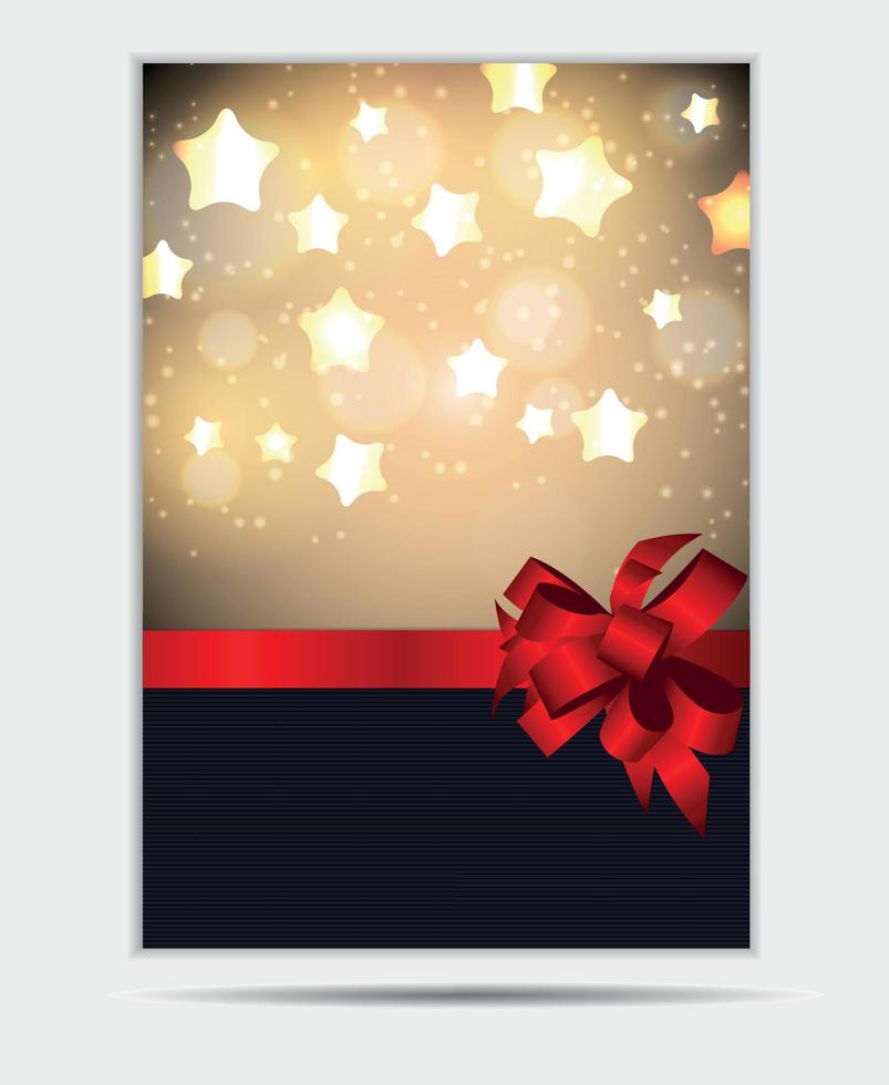Merry Christmas and New Year Gold Glossy Background. Vector Illustration