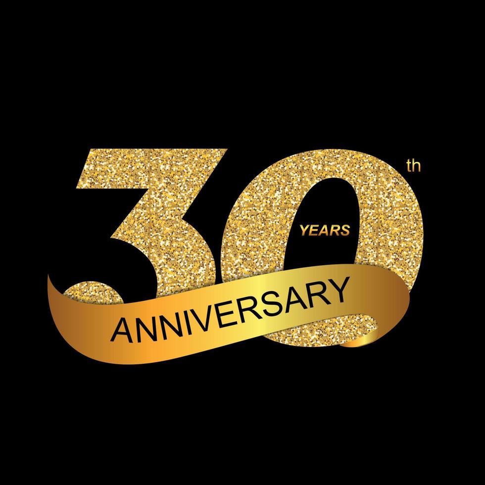 Template Logo 30th Anniversary Vector Illustration