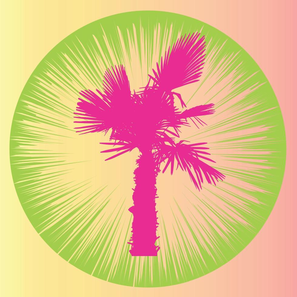 Silhouette of Palm Trees. Vector Illustration.