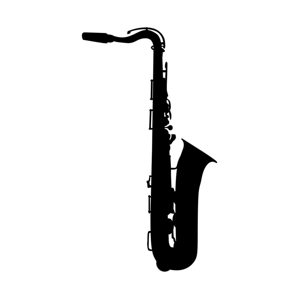 saxofón instrumento musical que toca la dirección de música jazz. ilustración vectorial. vector