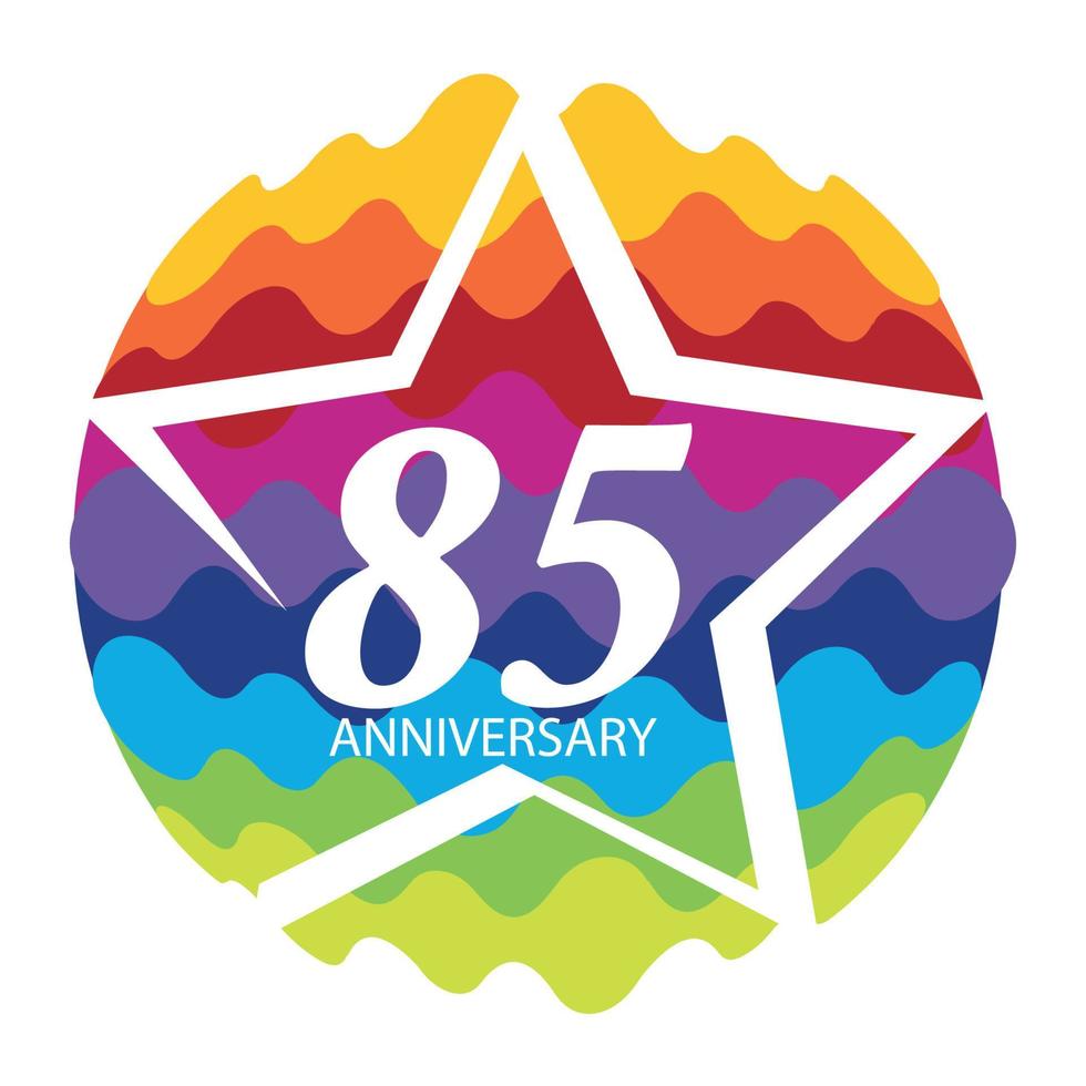 Template Logo 85 Anniversary Vector Illustration