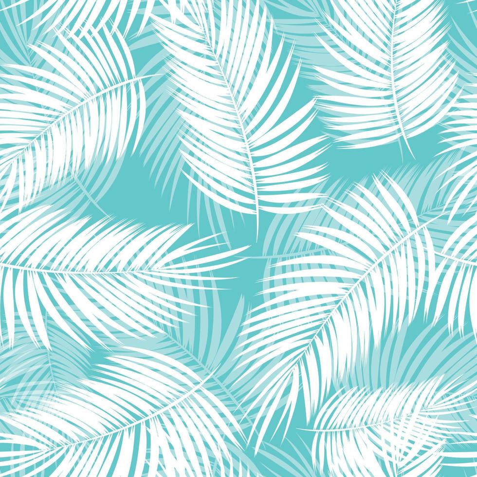 Palm Leaf Vector Seamless Pattern Background Illustration